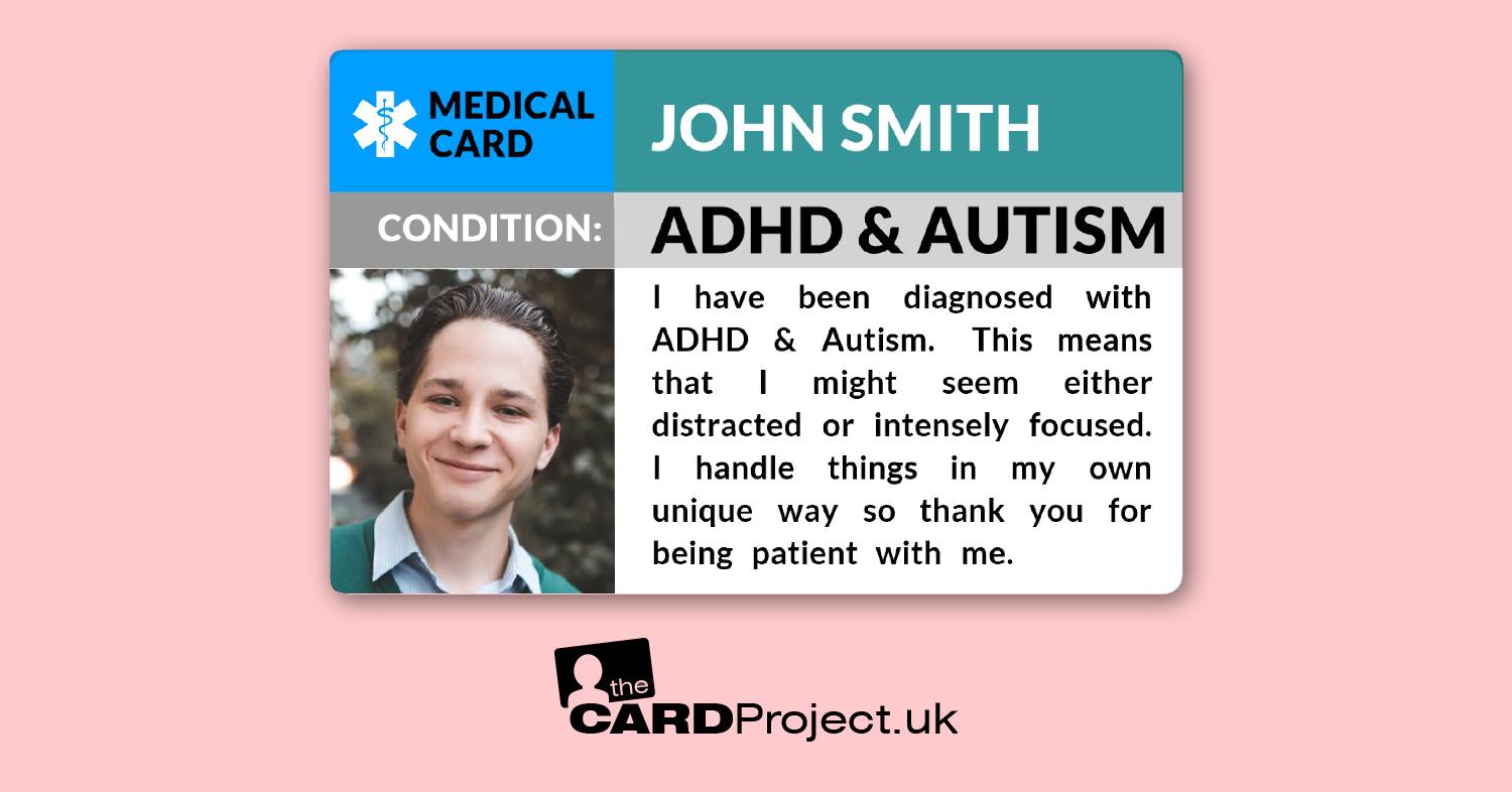 ADHD & Autism Photo Medical ID Card (FRONT)